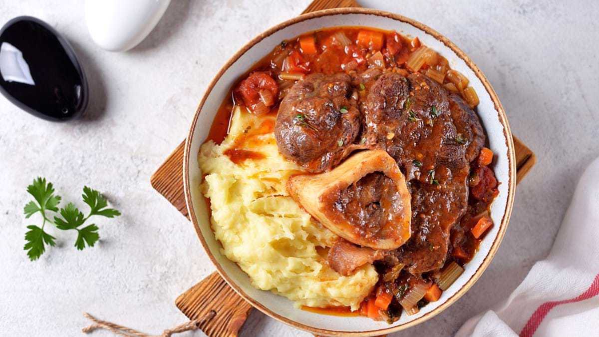 Osso buco de veau et purée de pommes de terre au safran | Cuisinez